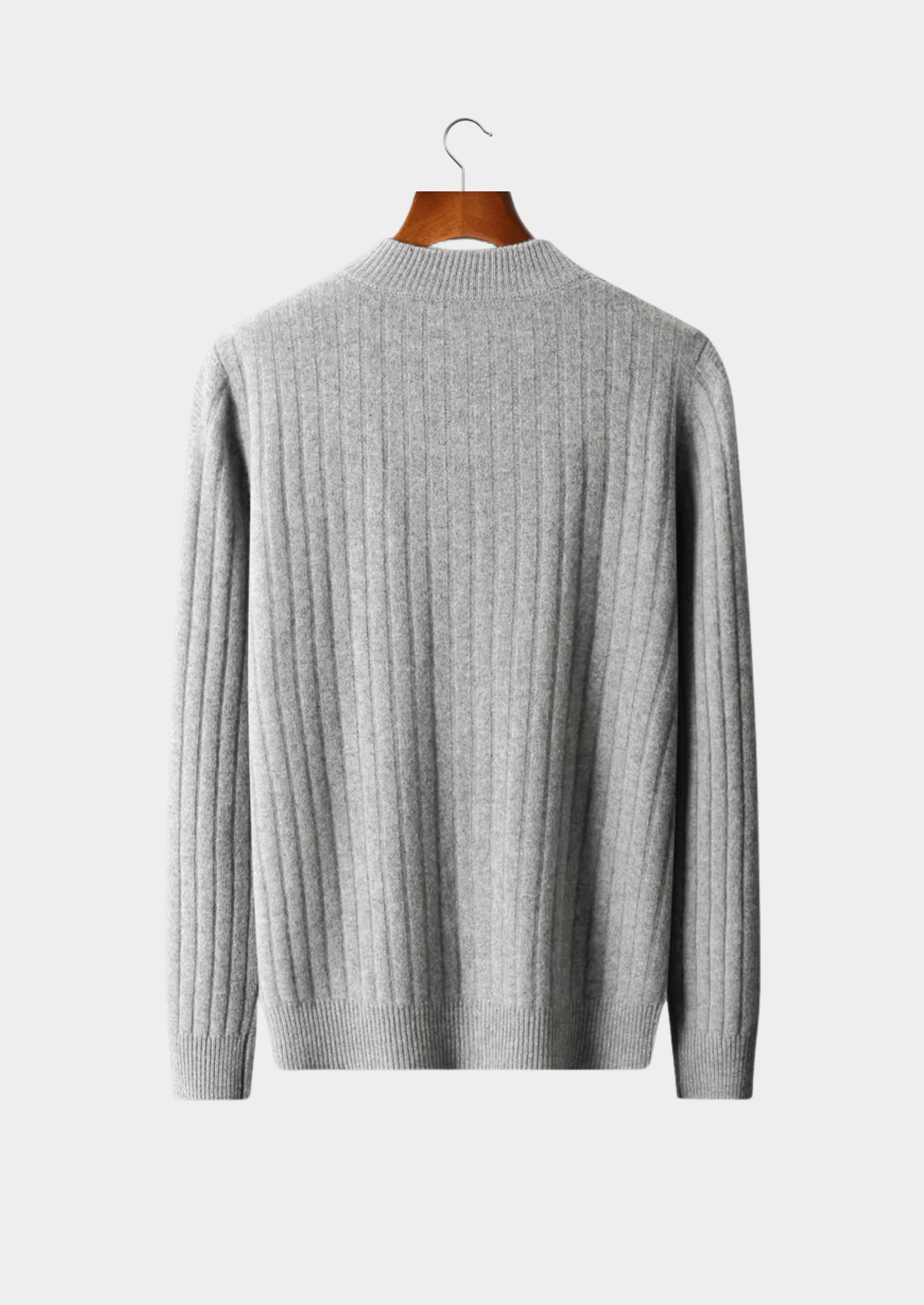 Reine Extrafeine Merinowolle Gemusterter Zip-Cardigan