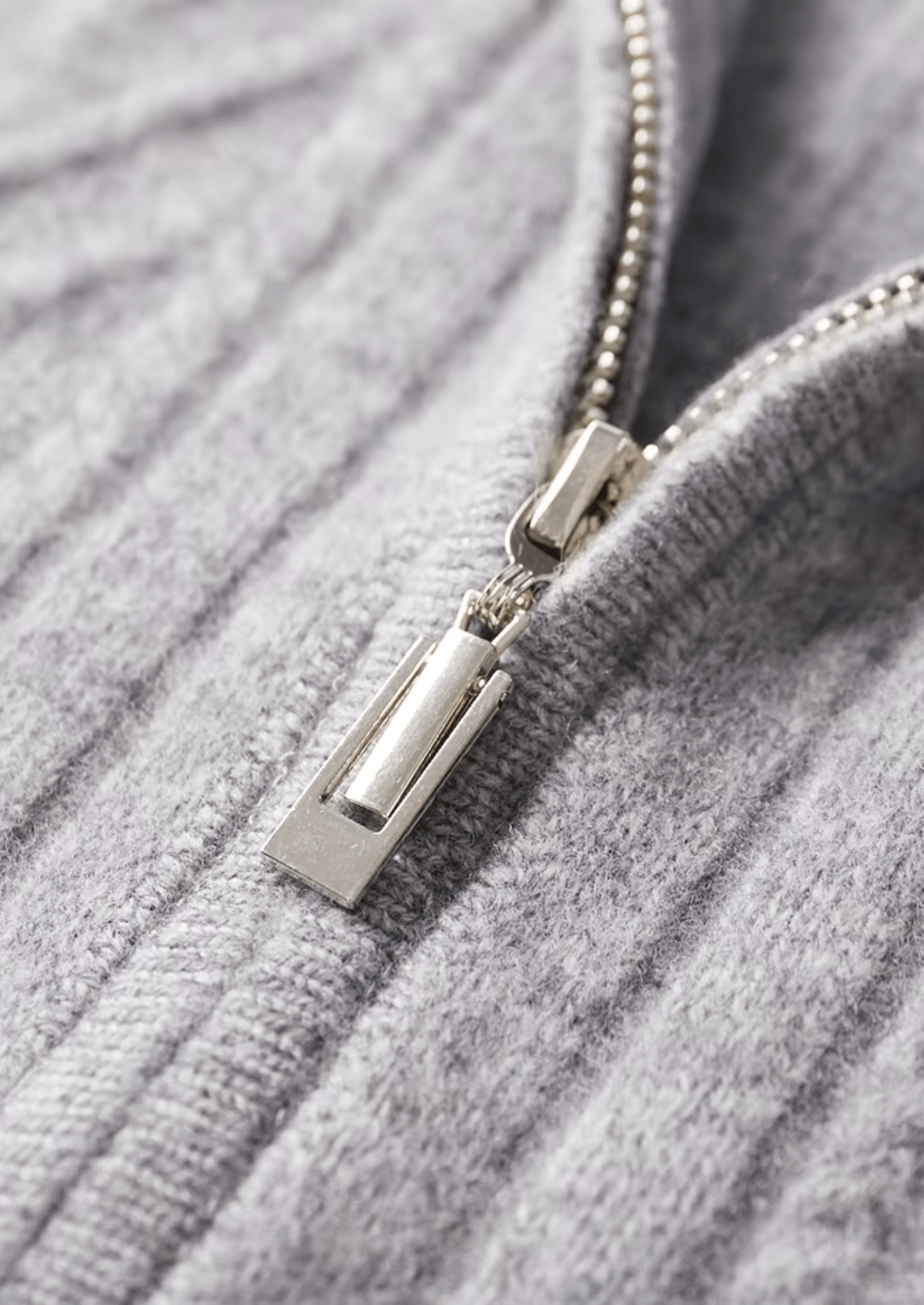 Reine Extrafeine Merinowolle Gemusterter Zip-Cardigan