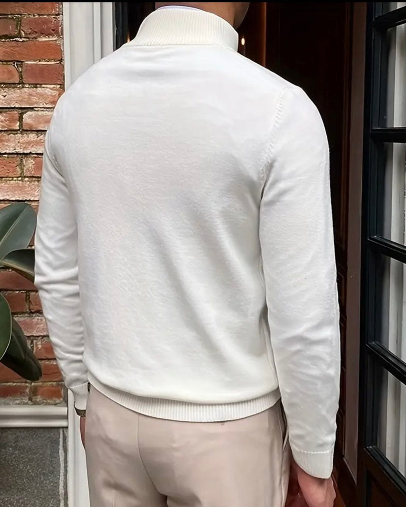 Refined Quarter Zip Sweater