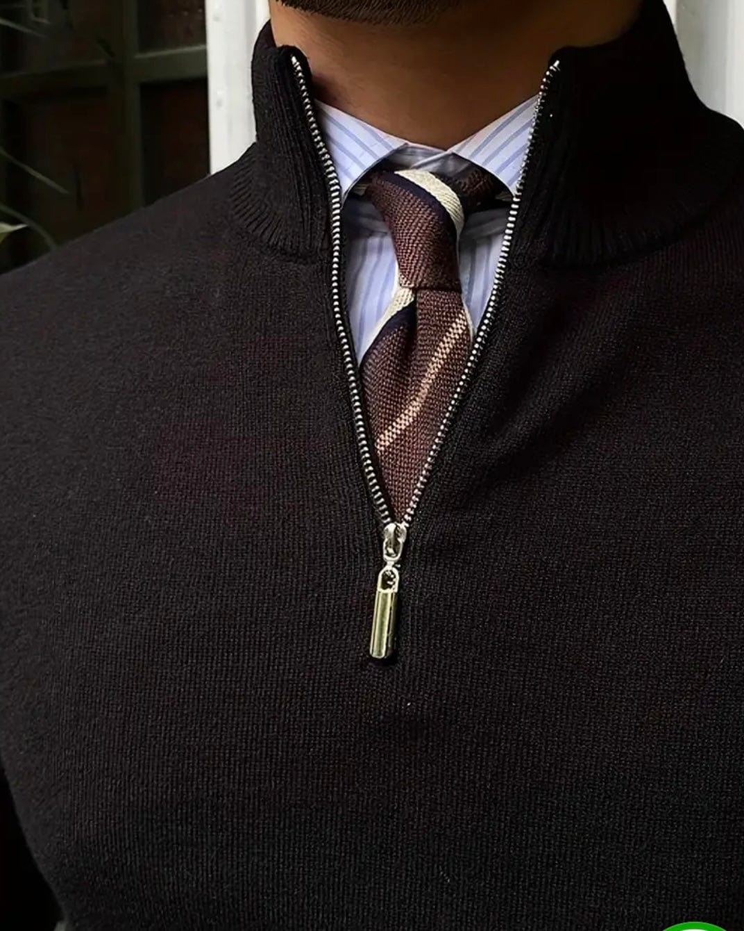 Refined Quarter Zip Sweater