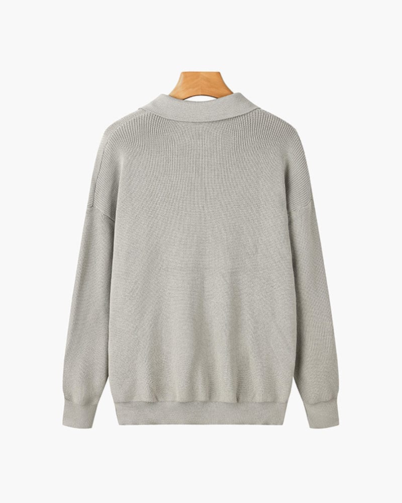 Classic Knit Zipped Sweater