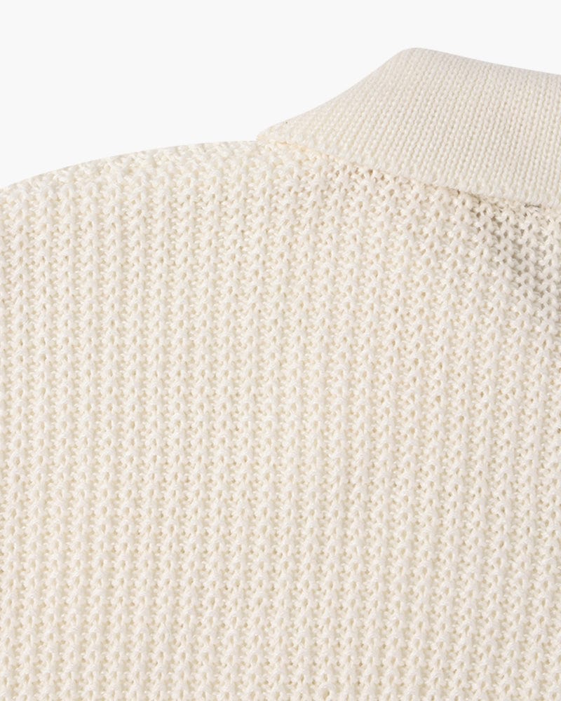 Waffle Knit Zipped Sweater
