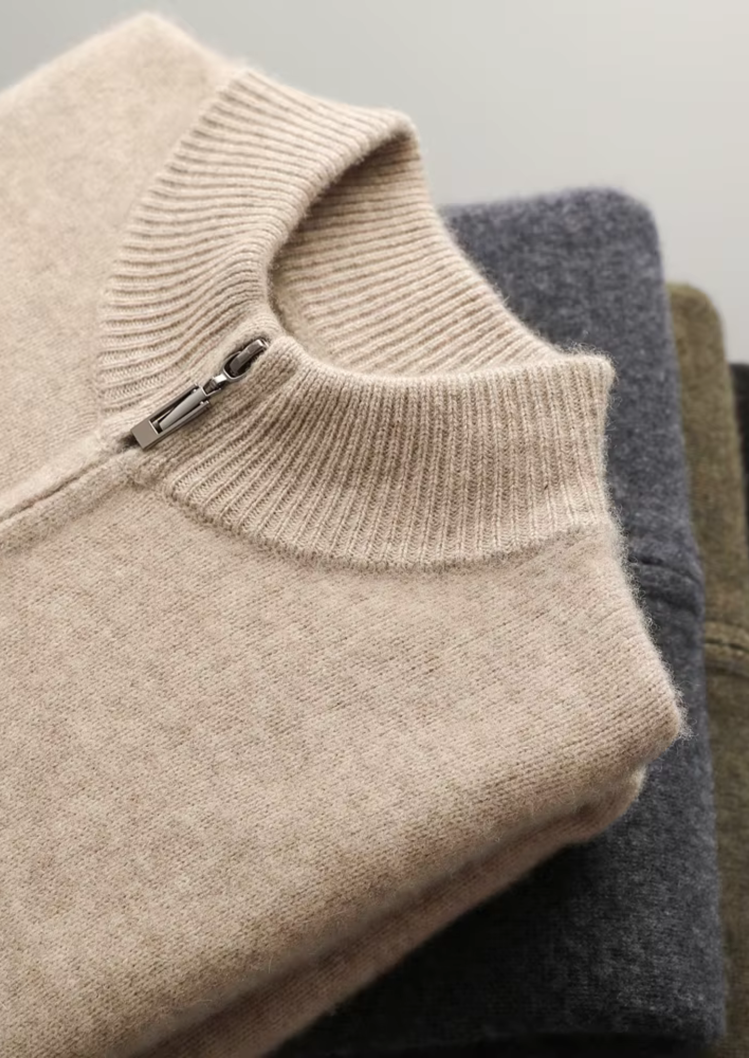 REINE EXTRAFEINE MERINOWOLLE ZIP-CARDIGAN