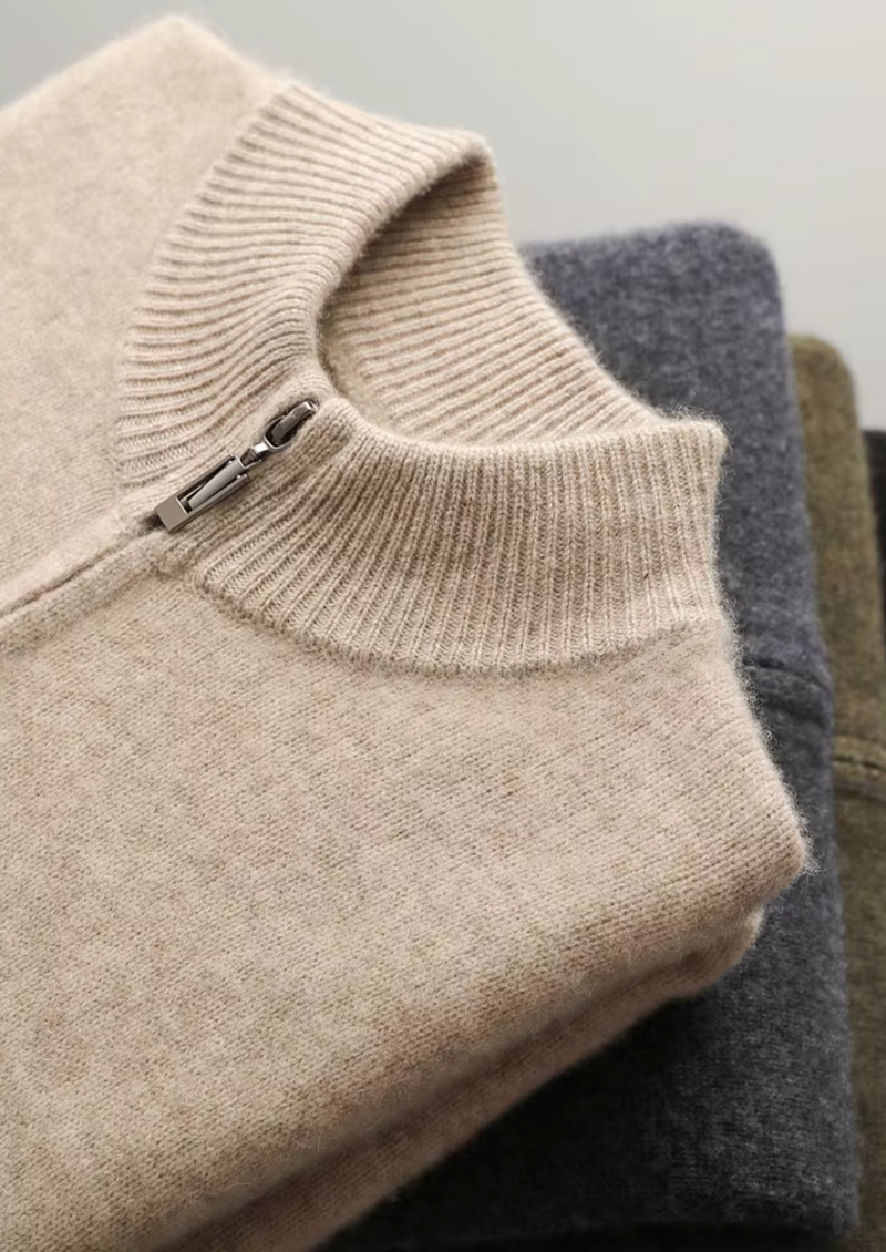 REINE EXTRAFEINE MERINOWOLLE ZIP-CARDIGAN