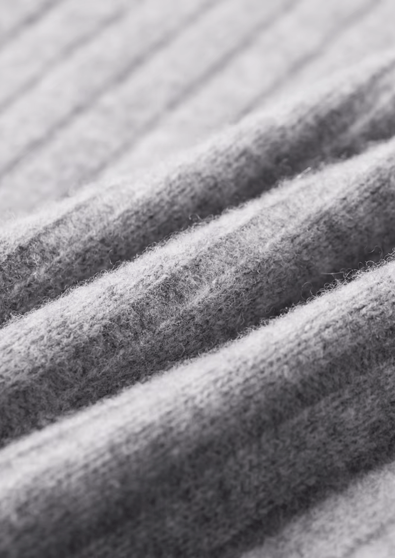 Reine Extrafeine Merinowolle Gemusterter Zip-Cardigan