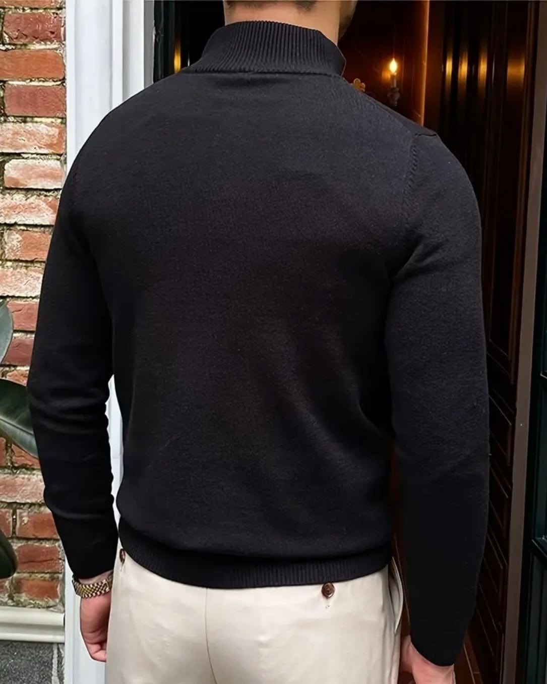 Refined Quarter Zip Sweater
