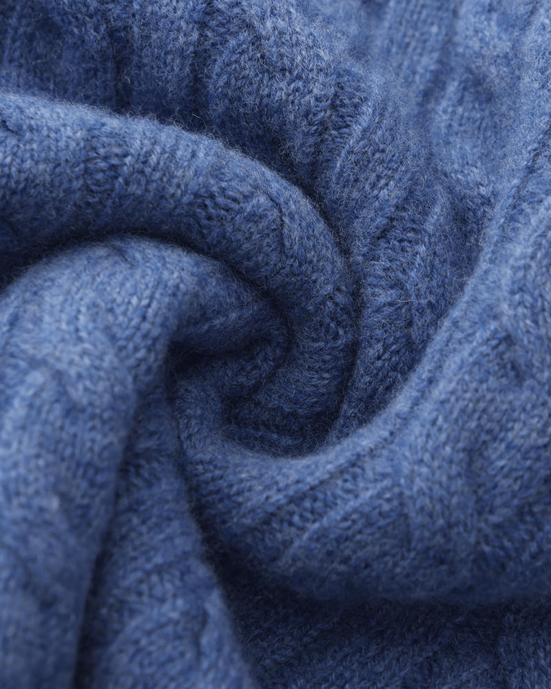 100% KASCHMIR GEWEBT HALF ZIP