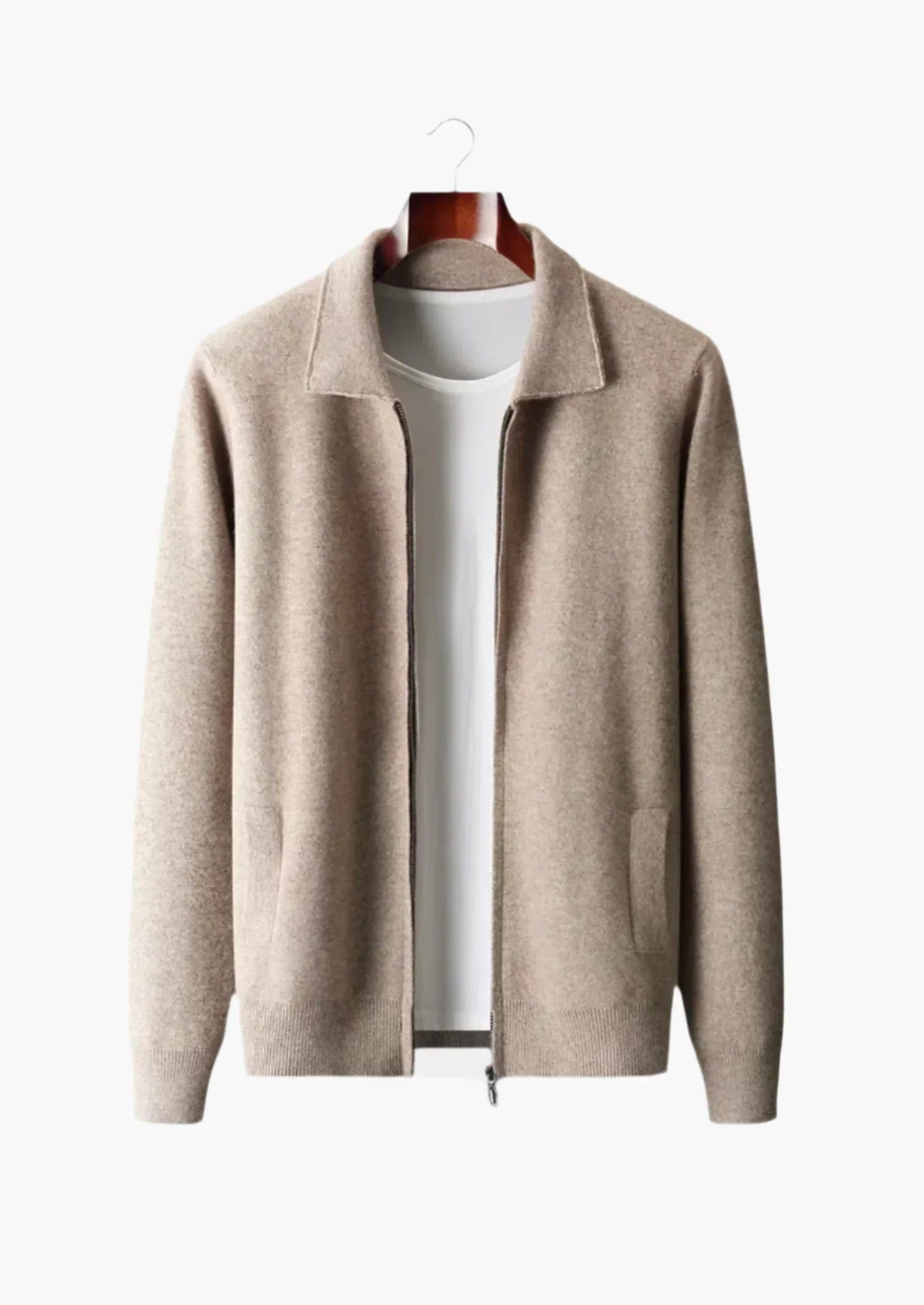 FEINE MERINOWOLLE ZIP-CARDIGAN